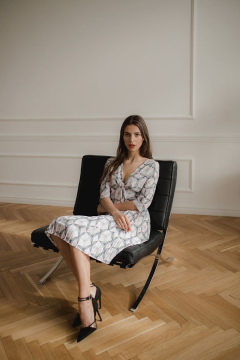 Sukienka Model L076 Wzór 113 - Lenitif Sukienka Model L076 Wzór 113 - Lenitif