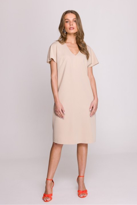 Sukienka Model S392 Beige - Stylove