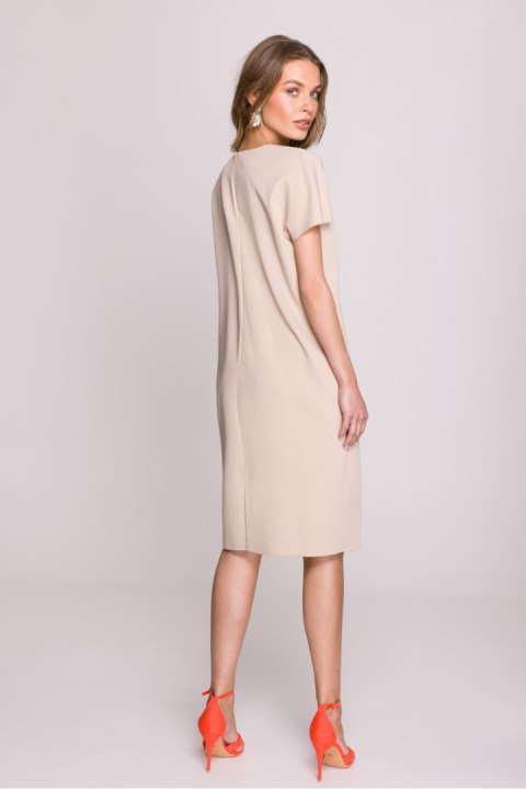 Sukienka Model S392 Beige - Stylove