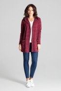 Sweter Kardigan Model L070 Bordo - Lenitif Sweter Kardigan Model L070 Bordo - Lenitif