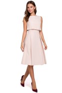 Sukienka Model K005 Beige - Makover Sukienka Model K005 Beige - Makover