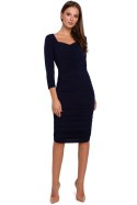 Sukienka Model K006 Navy - Makover Sukienka Model K006 Navy - Makover