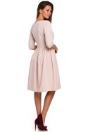 Sukienka Model K010 Beige - Makover Sukienka Model K010 Beige - Makover