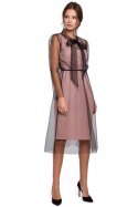 Sukienka Model K039 Powder Pink - Makover Sukienka Model K039 Powder Pink - Makover