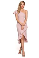 Sukienka Model K146 Dirty Pink - Makover Sukienka Model K146 Dirty Pink - Makover