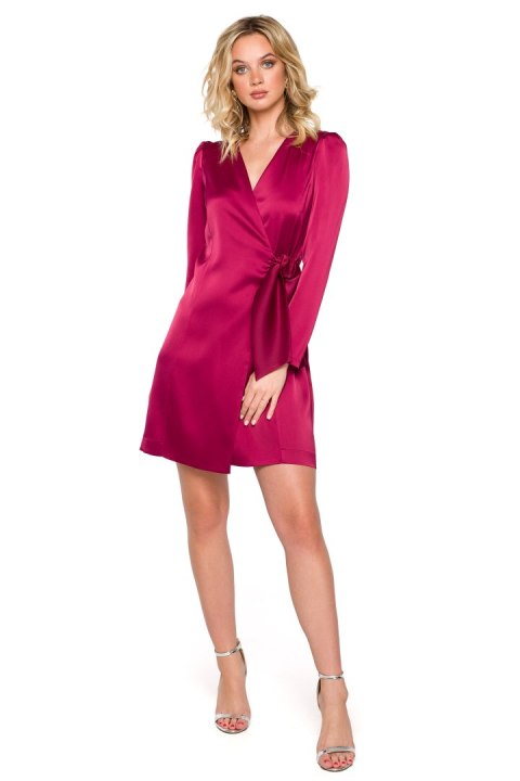 Sukienka Model K156 Bordo - Makover Sukienka Model K156 Bordo - Makover