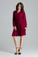 Sukienka Model L053 Bordo - Lenitif Sukienka Model L053 Bordo - Lenitif