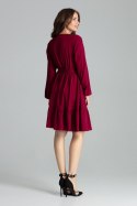 Sukienka Model L053 Bordo - Lenitif Sukienka Model L053 Bordo - Lenitif