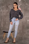 Sweter Damski Model Gloris Grafit - Merribel Sweter Damski Model Gloris Grafit - Merribel