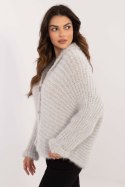 Sweter Damski Model TW-SW-BI-25002.88P Light Grey - Och Bella Sweter Damski Model TW-SW-BI-25002.88P Light Grey - Och Bella