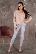 Sweter Damski Model Venigam Beige - Merribel Sweter Damski Model Venigam Beige - Merribel