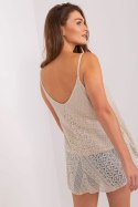 Koszulka Top Model TW-TP-BI-2095.23X Beige - Och Bella Koszulka Top Model TW-TP-BI-2095.23X Beige - Och Bella