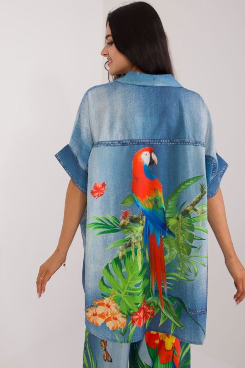 Koszula Damska Model DHJ-KS-19007.32 Blue - Italy Moda Koszula Damska Model DHJ-KS-19007.32 Blue - Italy Moda