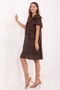 Sukienka Model MI-SK-102128.61 Dark Brown - Italy Moda Sukienka Model MI-SK-102128.61 Dark Brown - Italy Moda