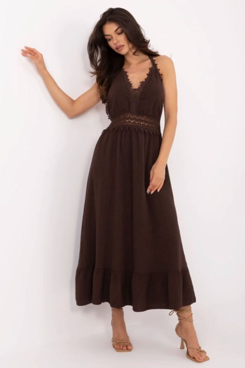 Sukienka Model MI-SK-88573.83 Dark Brown - Italy Moda