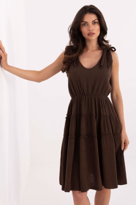 Sukienka Model MI-SK-92179.14 Dark Brown - Italy Moda