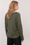 Sweter Damski Model DHJ-SW-17690.21 Khaki - Italy Moda Sweter Damski Model DHJ-SW-17690.21 Khaki - Italy Moda