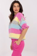 Sweter Damski Model MI-SW-1903.94 Grey/Pink - Italy Moda Sweter Damski Model MI-SW-1903.94 Grey/Pink - Italy Moda