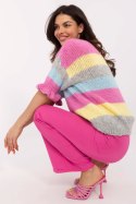 Sweter Damski Model MI-SW-1903.94 Grey/Pink - Italy Moda Sweter Damski Model MI-SW-1903.94 Grey/Pink - Italy Moda