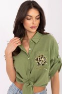 Koszula Damska Model DHJ-KS-8595-1.66 Khaki - Italy Moda Koszula Damska Model DHJ-KS-8595-1.66 Khaki - Italy Moda