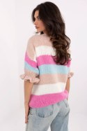Sweter Damski Model MI-SW-1903.94 White/Pink - Italy Moda