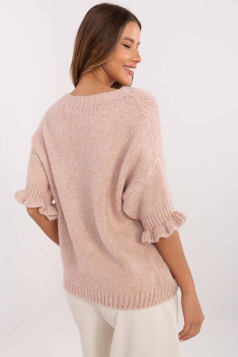 Sweter Damski Model MI-SW-2913.99 Light Pink - Italy Moda Sweter Damski Model MI-SW-2913.99 Light Pink - Italy Moda