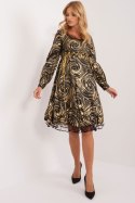 Sukienka Model LK-SK-509565.07 Black/Gold - Lakerta Sukienka Model LK-SK-509565.07 Black/Gold - Lakerta
