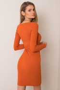 Sukienka Model RV-SK-5765.44P Dark Orange - Rue Paris Sukienka Model RV-SK-5765.44P Dark Orange - Rue Paris