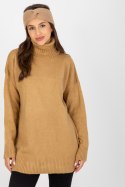 Sweter Damski Model LC-SW-0331.89P Camel - Rue Paris Sweter Damski Model LC-SW-0331.89P Camel - Rue Paris