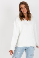 Sweter Damski Model LC-SW-0332.17 Ecru - Rue Paris Sweter Damski Model LC-SW-0332.17 Ecru - Rue Paris