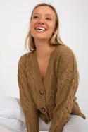Sweter Damski Model LC-SW-8022.04P Dark Beige - Rue Paris Sweter Damski Model LC-SW-8022.04P Dark Beige - Rue Paris