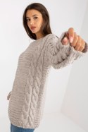 Sweter Damski Model LC-SW-8044.06X Light Beige - Rue Paris Sweter Damski Model LC-SW-8044.06X Light Beige - Rue Paris
