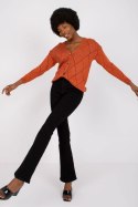 Sweter Damski Model LC-SW-A10.26X Dark Orange - Rue Paris
