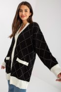 Sweter Kardigan Model LC-SW-0258.03P Black - Rue Paris Sweter Kardigan Model LC-SW-0258.03P Black - Rue Paris