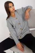 Sweter Kardigan Model LC-SW-8008.80P Grey - Rue Paris Sweter Kardigan Model LC-SW-8008.80P Grey - Rue Paris