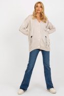 Sweter Kardigan Model LC-SW-8042.04X Beige - Rue Paris Sweter Kardigan Model LC-SW-8042.04X Beige - Rue Paris