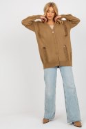 Sweter Kardigan Model LC-SW-8042.60 Camel - Rue Paris Sweter Kardigan Model LC-SW-8042.60 Camel - Rue Paris