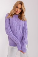 Sweter Damski Model AT-SW-2235.00P Light Violet - AT Sweter Damski Model AT-SW-2235.00P Light Violet - AT