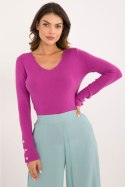 Sweter Damski Model AT-SW-2334.49 Dark Violet - AT Sweter Damski Model AT-SW-2334.49 Dark Violet - AT