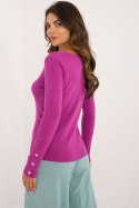 Sweter Damski Model AT-SW-2334.49 Dark Violet - AT Sweter Damski Model AT-SW-2334.49 Dark Violet - AT