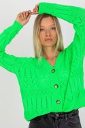 Sweter Damski Model LC-SW-8022.04P Fluo Green - Rue Paris Sweter Damski Model LC-SW-8022.04P Fluo Green - Rue Paris