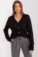 Sweter Damski Model LC-SW-A10-1.23X Black - Rue Paris Sweter Damski Model LC-SW-A10-1.23X Black - Rue Paris