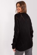 Sweter Damski Model LC-SW-A10-1.23X Black - Rue Paris Sweter Damski Model LC-SW-A10-1.23X Black - Rue Paris