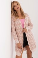 Sweter Kardigan Model AT-SW-2340-A.00 Dark Pink - AT Sweter Kardigan Model AT-SW-2340-A.00 Dark Pink - AT