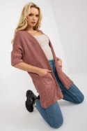 Sweter Kardigan Model LO-SW-LK-3002.98P Dark Pink - Rue Paris Sweter Kardigan Model LO-SW-LK-3002.98P Dark Pink - Rue Paris