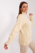 Golf Damski Model AT-SW-23401.97P Light Beige - AT Golf Damski Model AT-SW-23401.97P Light Beige - AT
