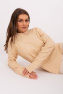 Sweter Damski Model AT-SW-2326.37X Beige - AT Sweter Damski Model AT-SW-2326.37X Beige - AT