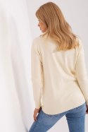 Sweter Damski Model AT-SW-232901.25X Light Beige - AT Sweter Damski Model AT-SW-232901.25X Light Beige - AT