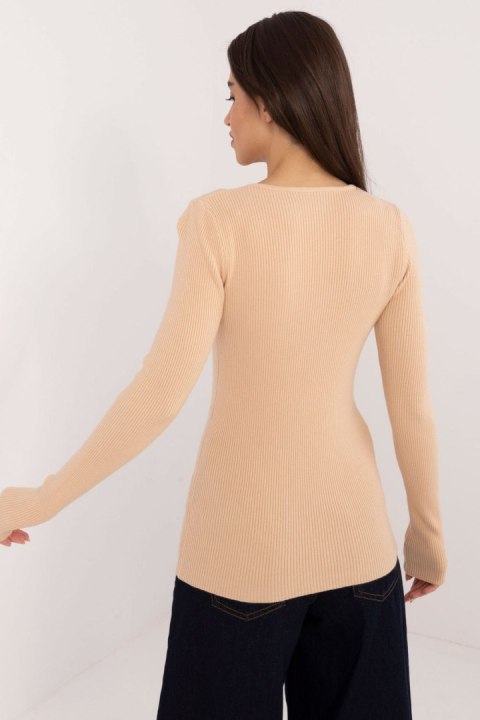 Sweter Damski Model AT-SW-2332-2.62 Beige - AT Sweter Damski Model AT-SW-2332-2.62 Beige - AT