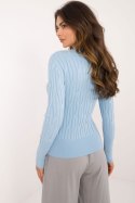 Sweter Damski Model AT-SW-2338-2.00 Light Blue - AT Sweter Damski Model AT-SW-2338-2.00 Light Blue - AT